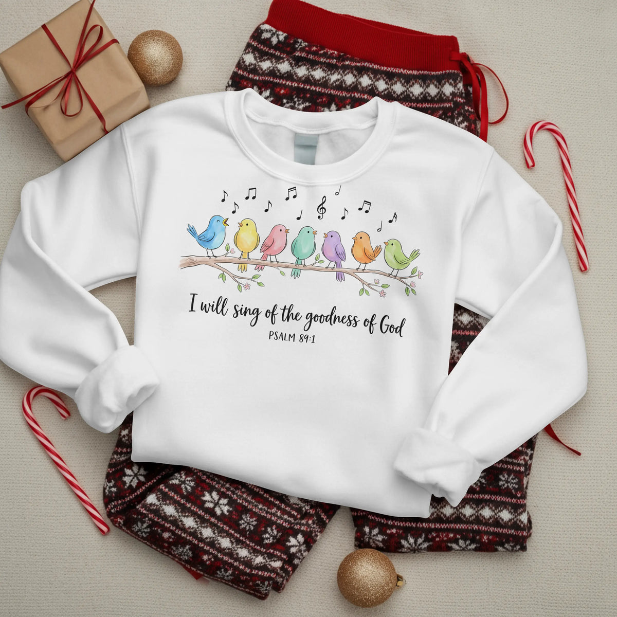 I will sing of the Goodness of God Birds Christian Sweatshirt -psalm 89:1 DuoCreationZ