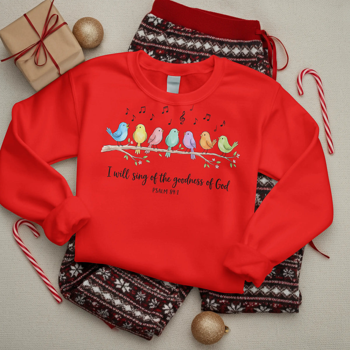 I will sing of the Goodness of God Birds Christian Sweatshirt -psalm 89:1 DuoCreationZ