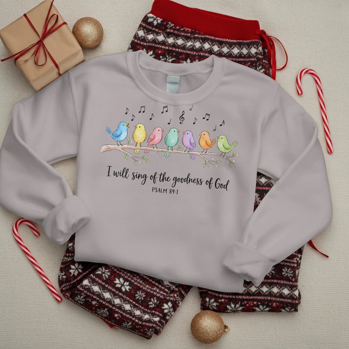 I will sing of the Goodness of God Birds Christian Sweatshirt -psalm 89:1 DuoCreationZ