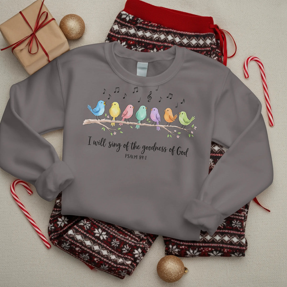 I will sing of the Goodness of God Birds Christian Sweatshirt -psalm 89:1 DuoCreationZ