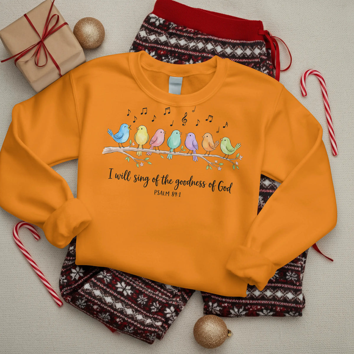 I will sing of the Goodness of God Birds Christian Sweatshirt -psalm 89:1 DuoCreationZ