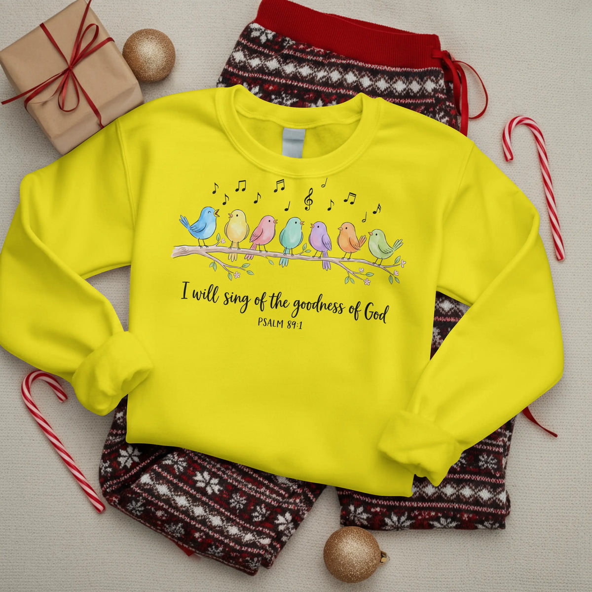 I will sing of the Goodness of God Birds Christian Sweatshirt -psalm 89:1 DuoCreationZ