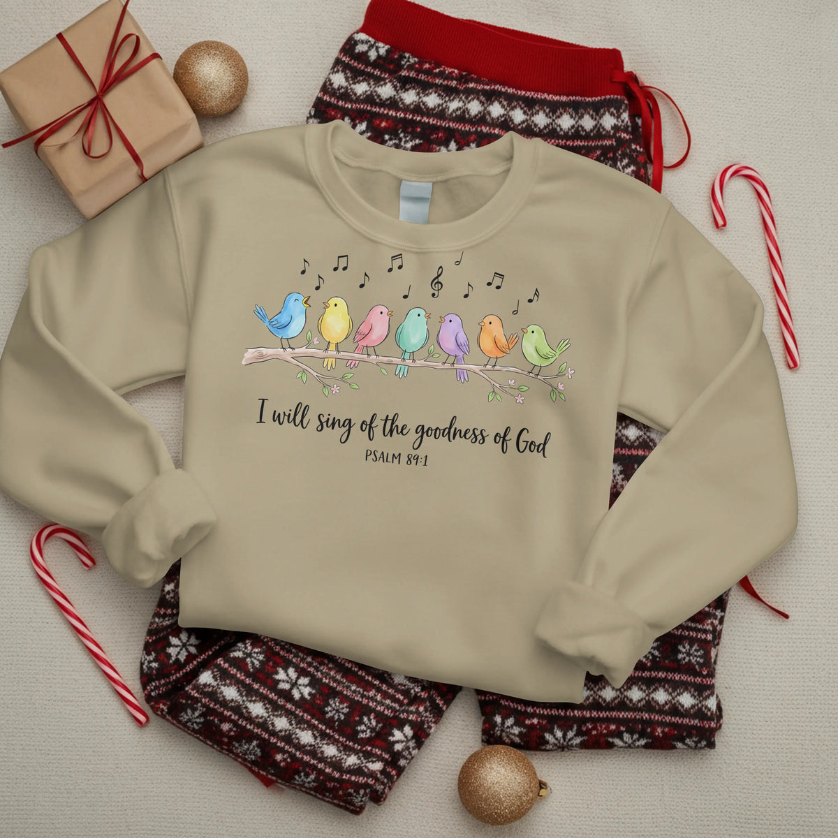 I will sing of the Goodness of God Birds Christian Sweatshirt -psalm 89:1 DuoCreationZ