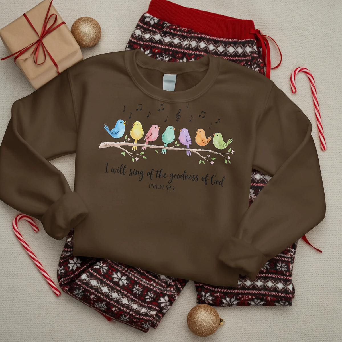 I will sing of the Goodness of God Birds Christian Sweatshirt -psalm 89:1 DuoCreationZ