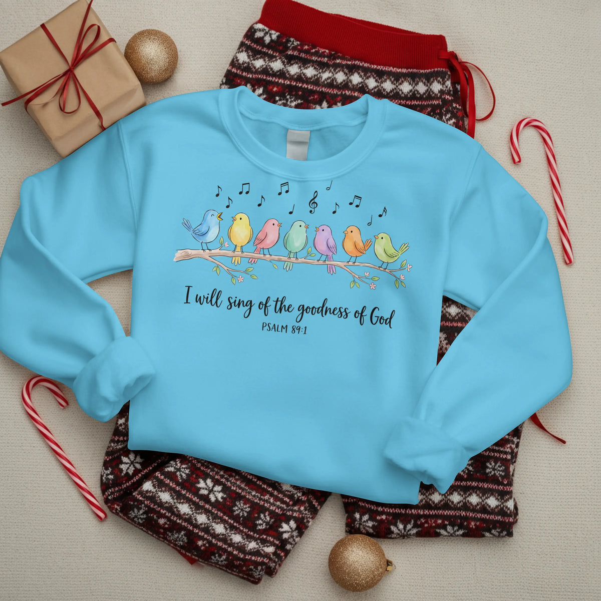 I will sing of the Goodness of God Birds Christian Sweatshirt -psalm 89:1 DuoCreationZ