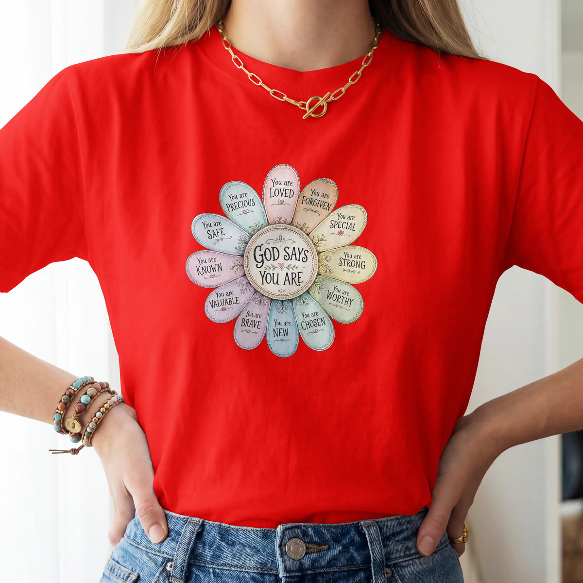 God Says You Are Christian Faith T shirt. DuoCreationZ