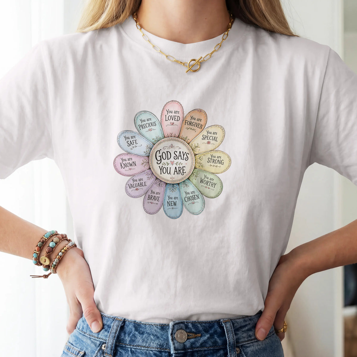 God Says You Are Christian Faith T shirt. DuoCreationZ