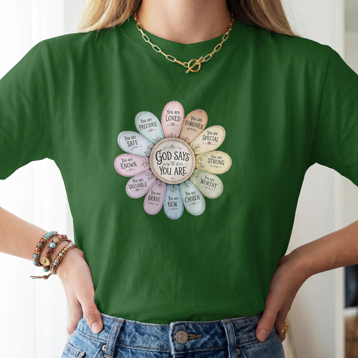 God Says You Are Christian Faith T shirt. DuoCreationZ
