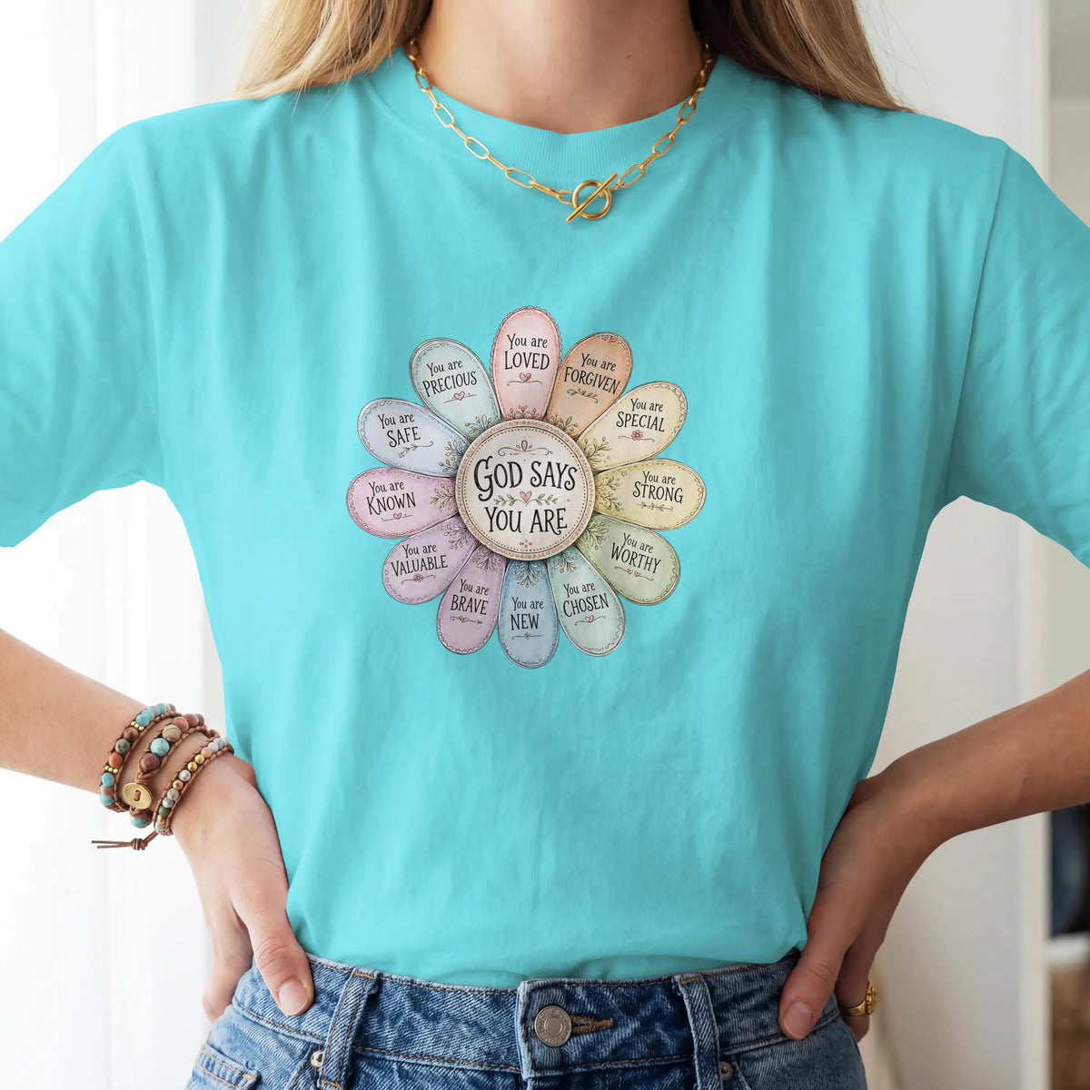 God Says You Are Christian Faith T shirt. DuoCreationZ