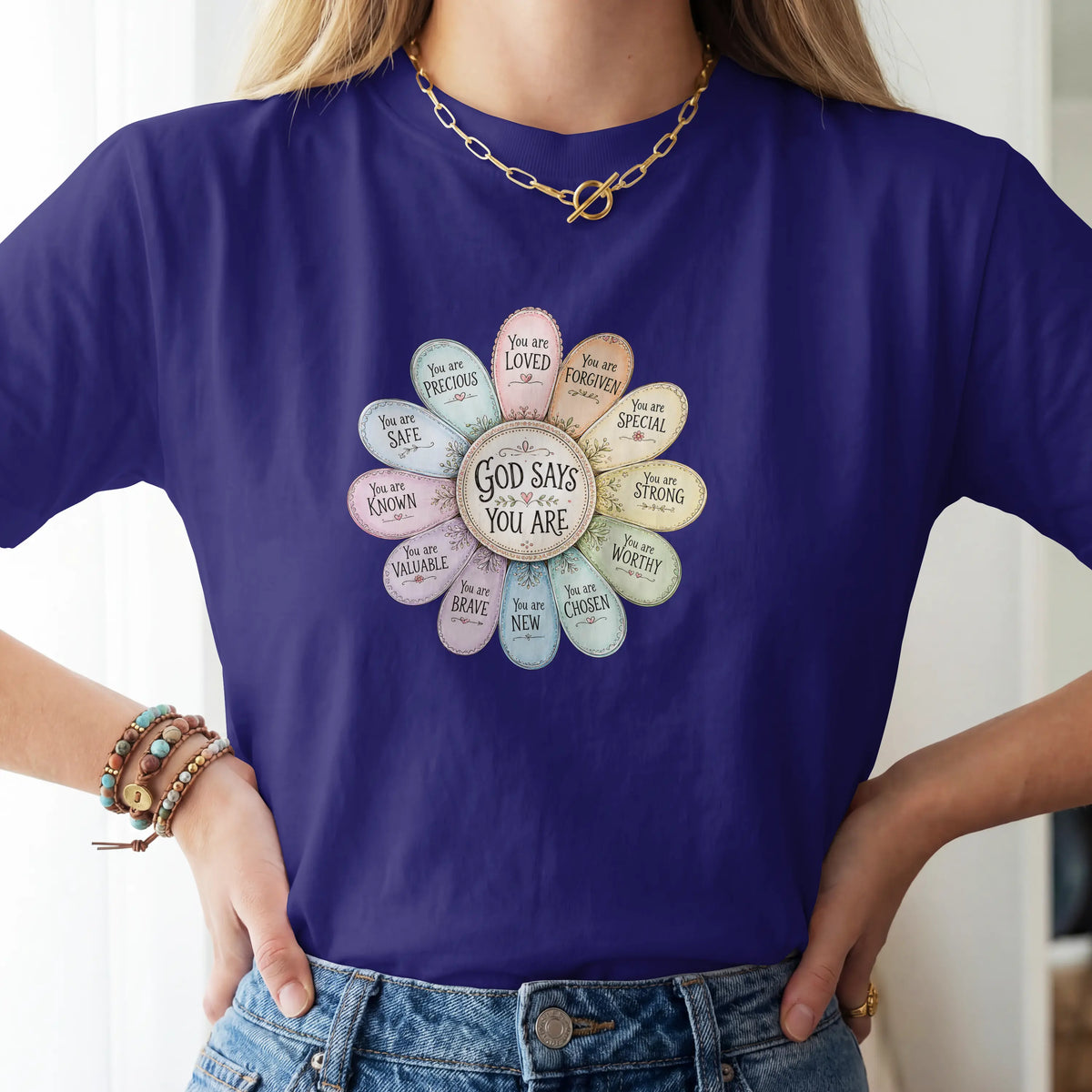 God Says You Are Christian Faith T shirt. DuoCreationZ
