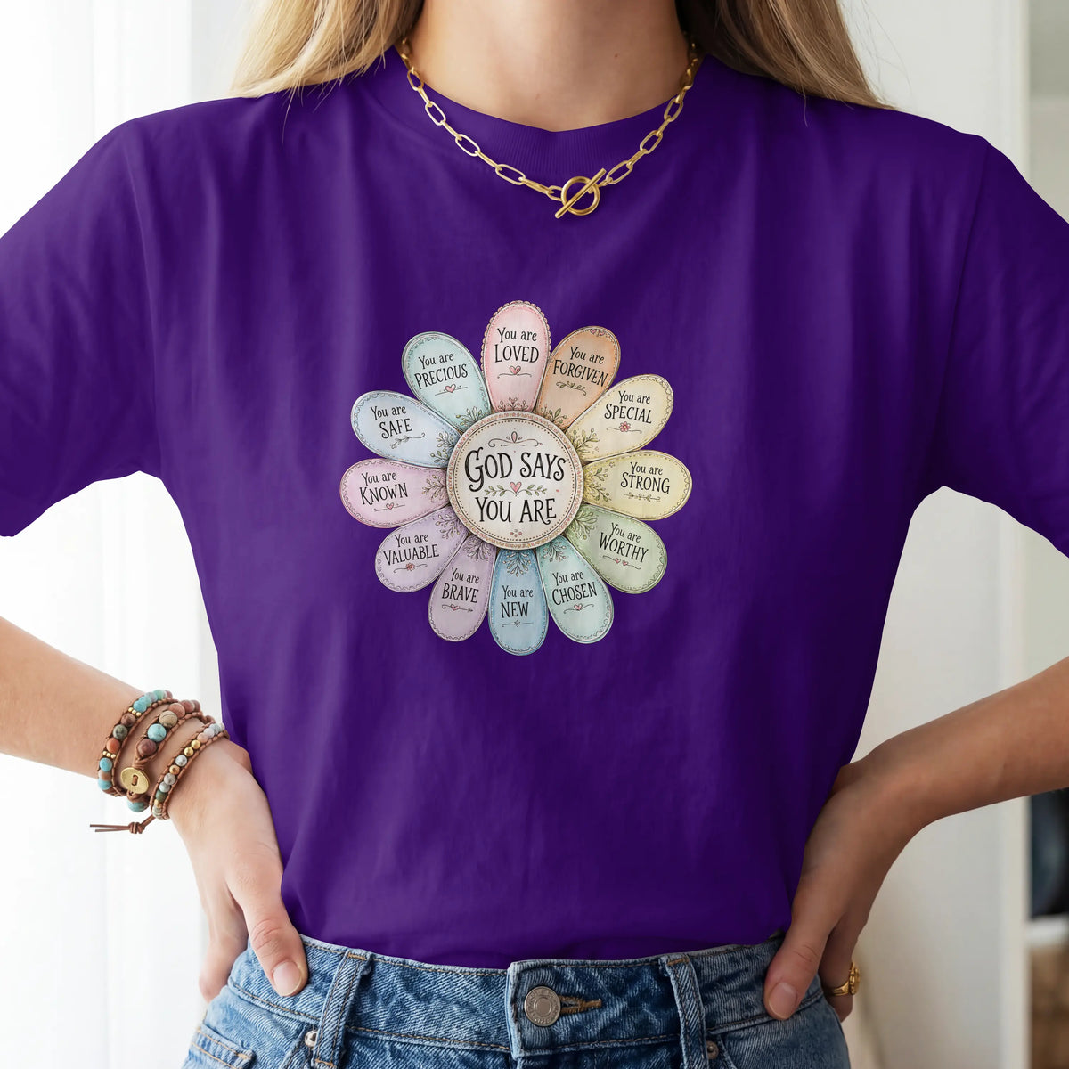 God Says You Are Christian Faith T shirt. DuoCreationZ