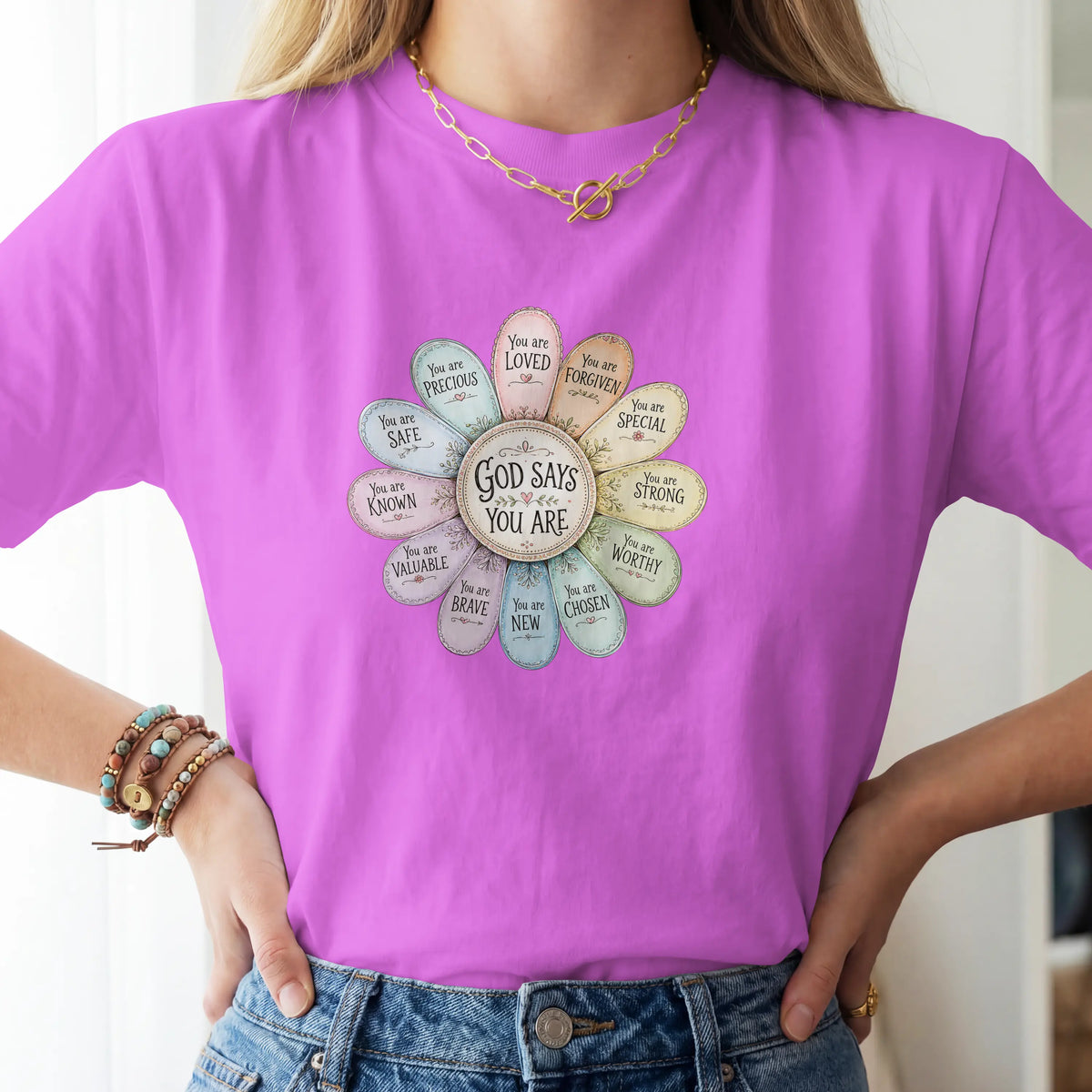 God Says You Are Christian Faith T shirt. DuoCreationZ