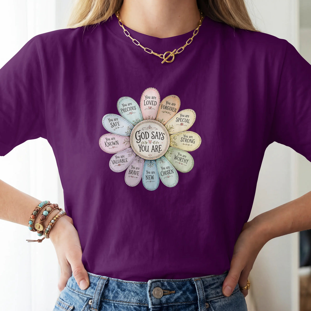God Says You Are Christian Faith T shirt. DuoCreationZ