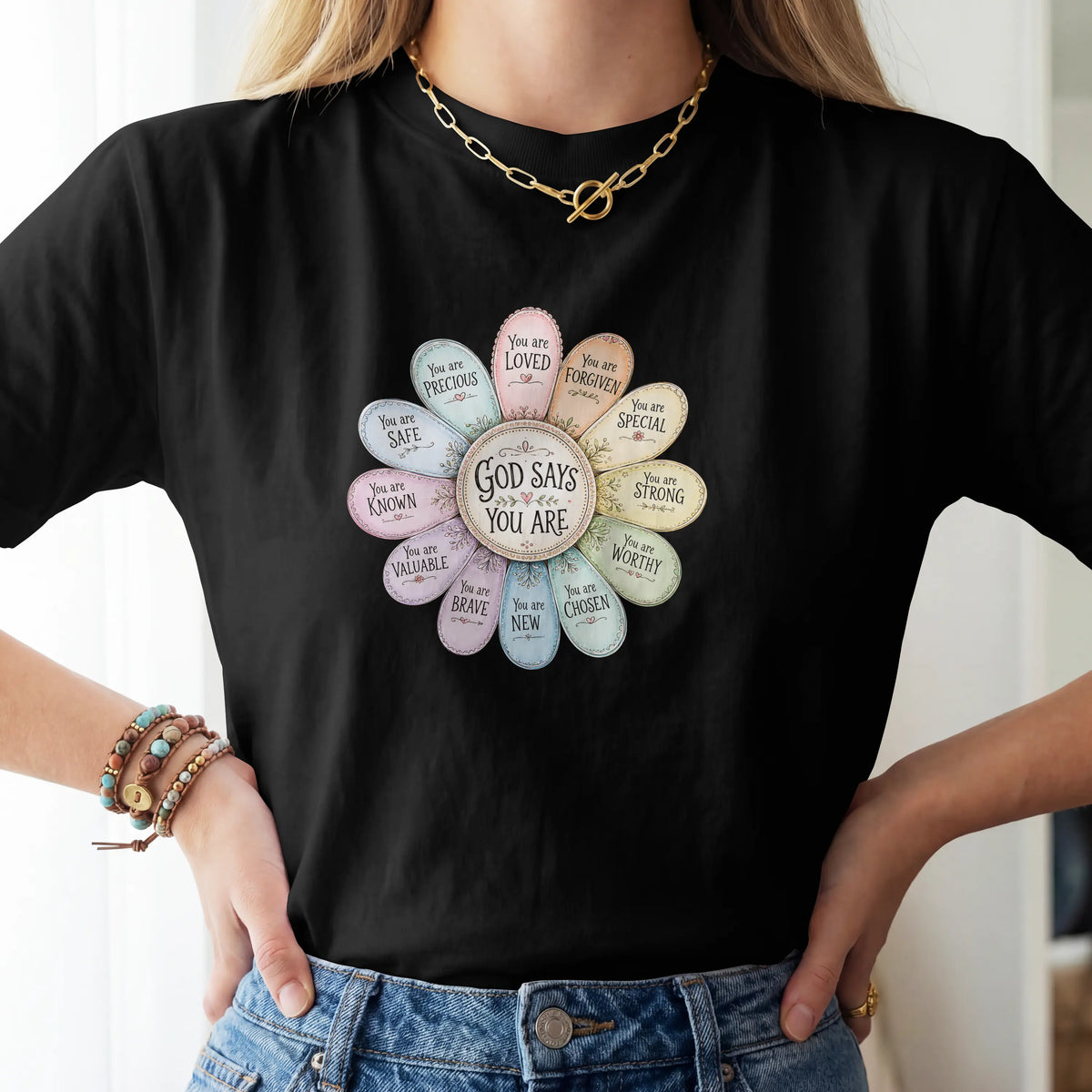 God Says You Are Christian Faith T shirt. DuoCreationZ