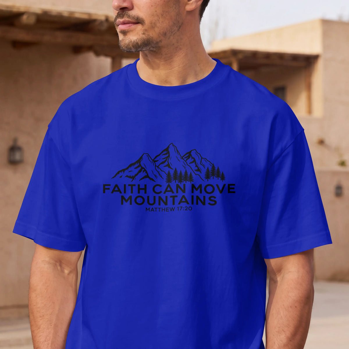 Christian T shirt, Faith Can Move Mountains, Crewneck for Women/Men, Church Staff Hoodie, Bible Verse Matthew 17:20 DuoCreationZ