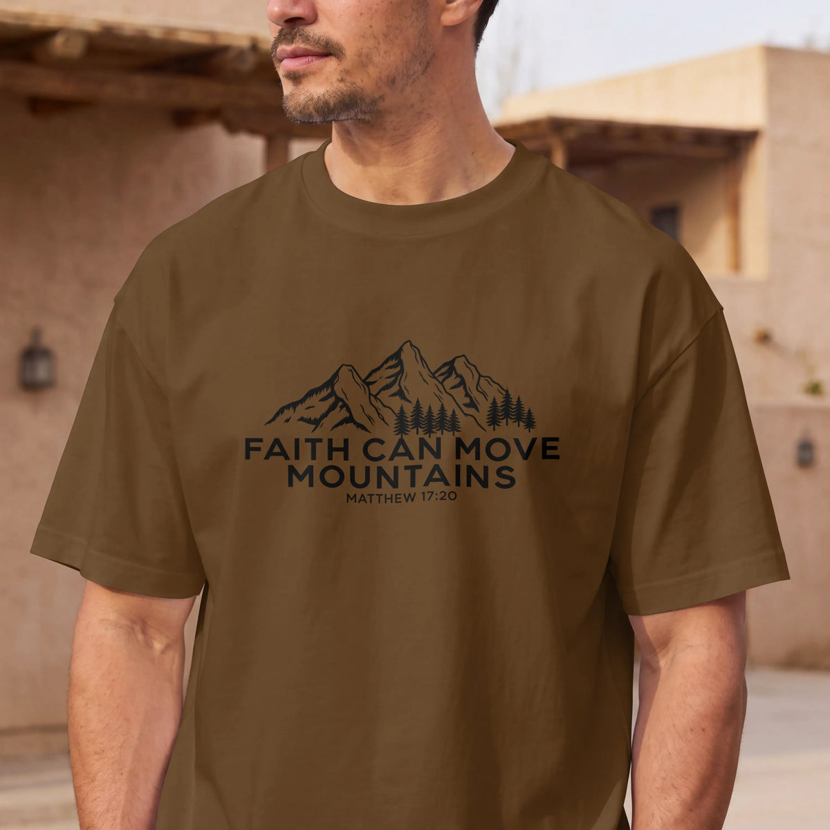 Christian T shirt, Faith Can Move Mountains, Crewneck for Women/Men, Church Staff Hoodie, Bible Verse Matthew 17:20 DuoCreationZ