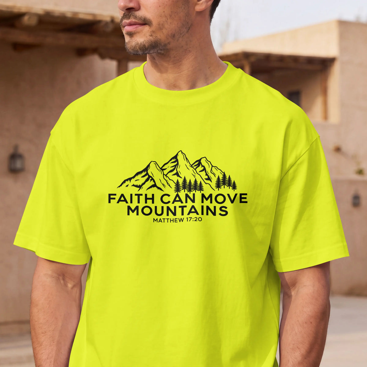 Christian T shirt, Faith Can Move Mountains, Crewneck for Women/Men, Church Staff Hoodie, Bible Verse Matthew 17:20 DuoCreationZ