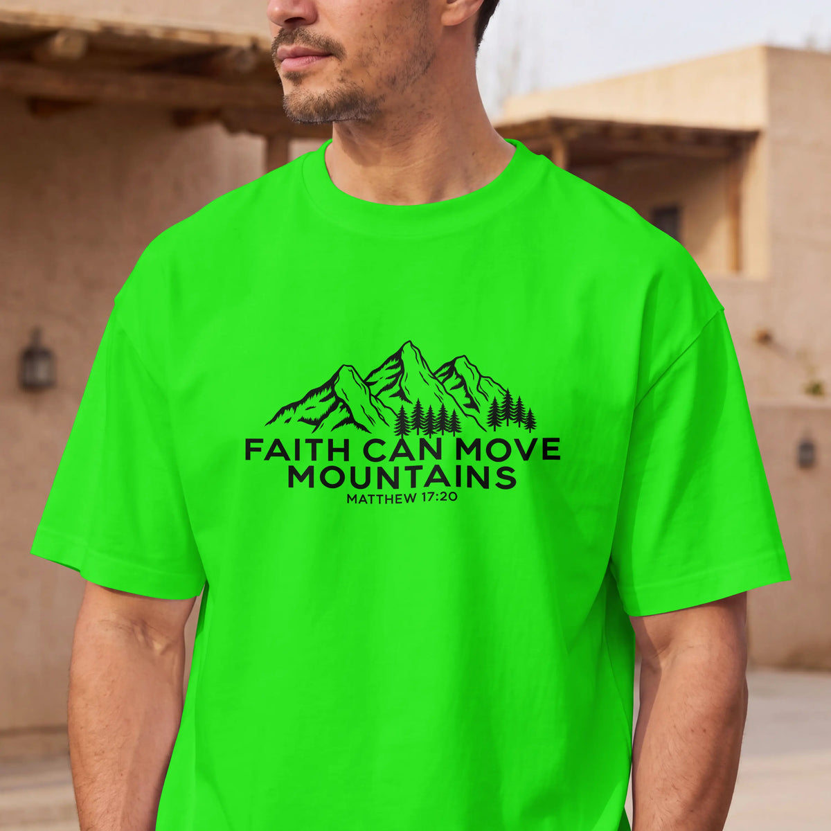 Christian T shirt, Faith Can Move Mountains, Crewneck for Women/Men, Church Staff Hoodie, Bible Verse Matthew 17:20 DuoCreationZ