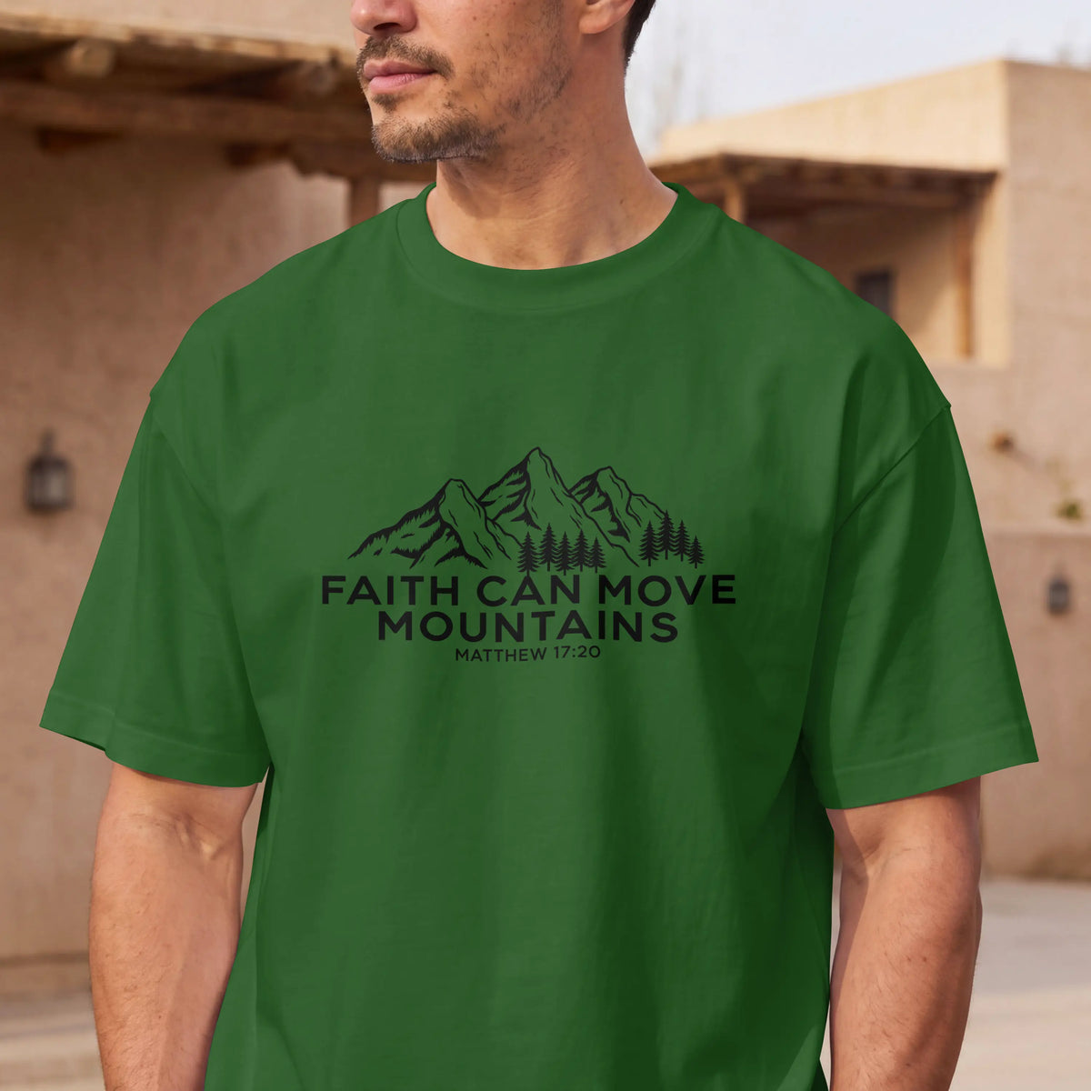 Christian T shirt, Faith Can Move Mountains, Crewneck for Women/Men, Church Staff Hoodie, Bible Verse Matthew 17:20 DuoCreationZ
