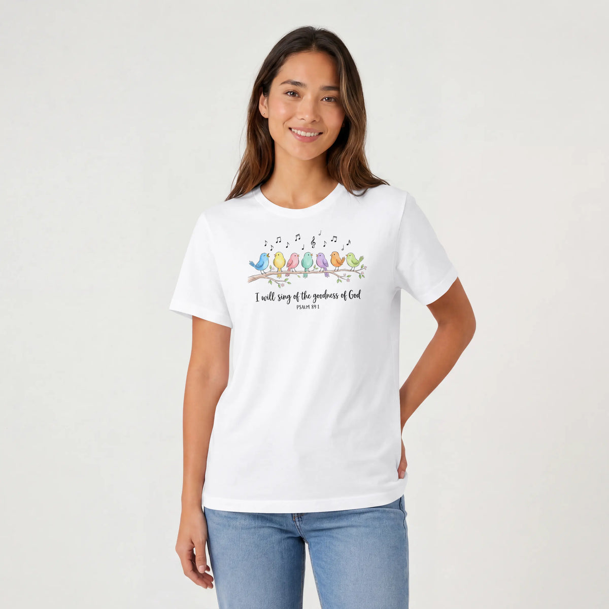 I will sing of the Goodness of God Birds Christian T Shirt -psalm 89:1 DuoCreationZ