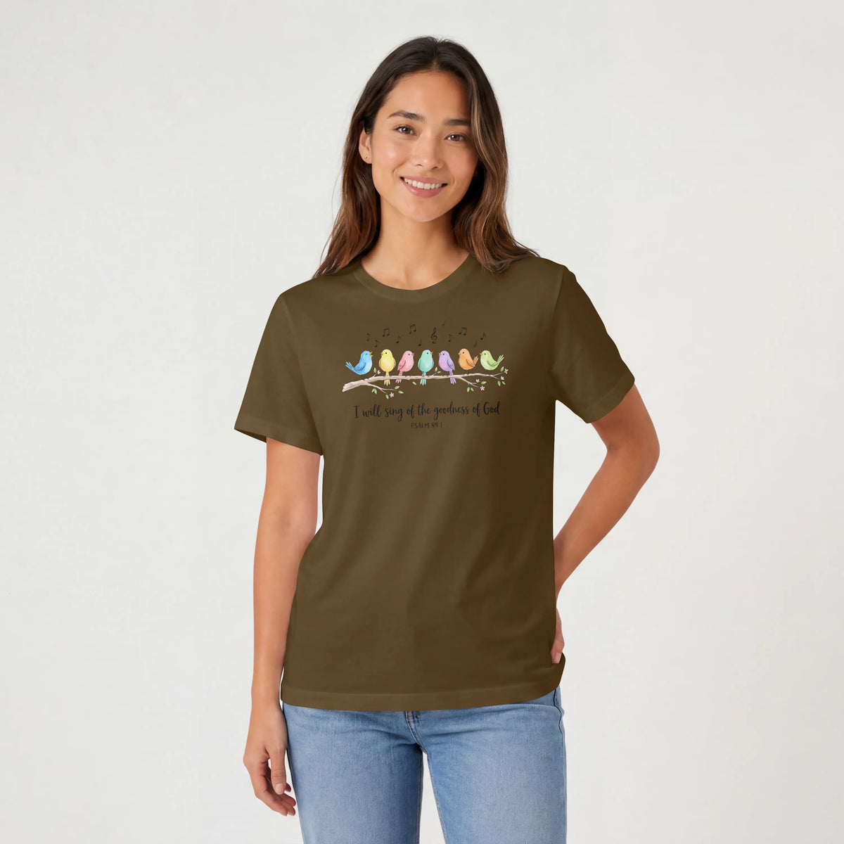 I will sing of the Goodness of God Birds Christian T Shirt -psalm 89:1 DuoCreationZ