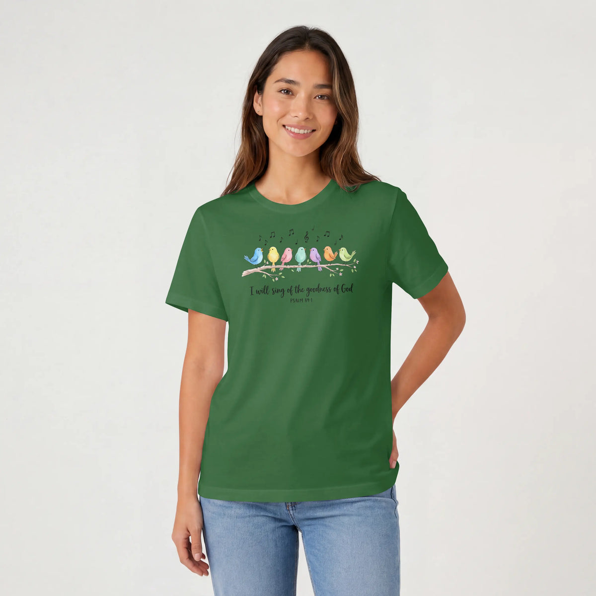 I will sing of the Goodness of God Birds Christian T Shirt -psalm 89:1 DuoCreationZ