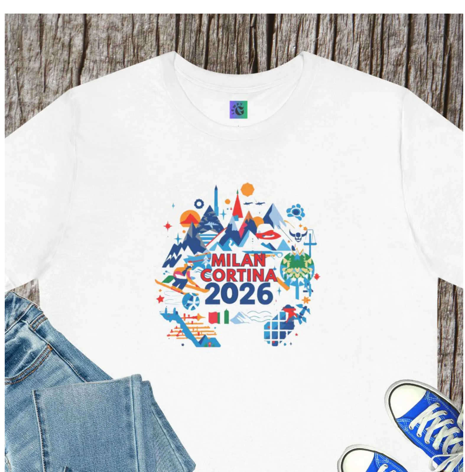 2026 Winter Sports Tee, Olympic Inspired, Milan Cortina, T Shirt