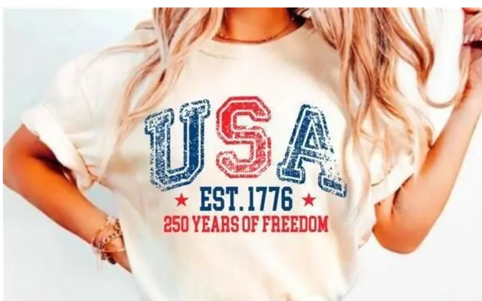 USA 250 Years of Freedom Graphic Tee Shirt DuoCreationZ