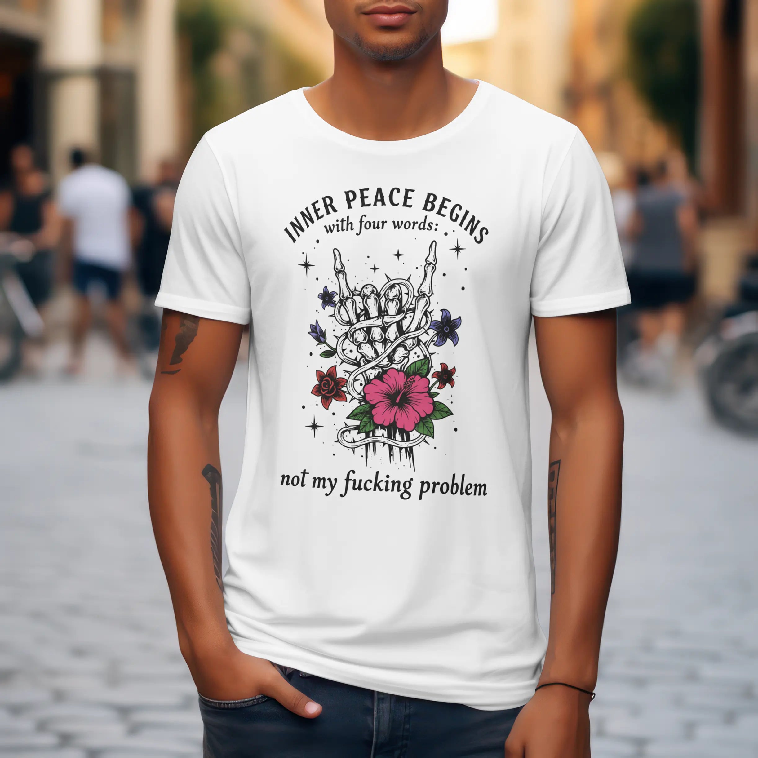 inner peace begins with four words graphic t shirt DuoCreationZ