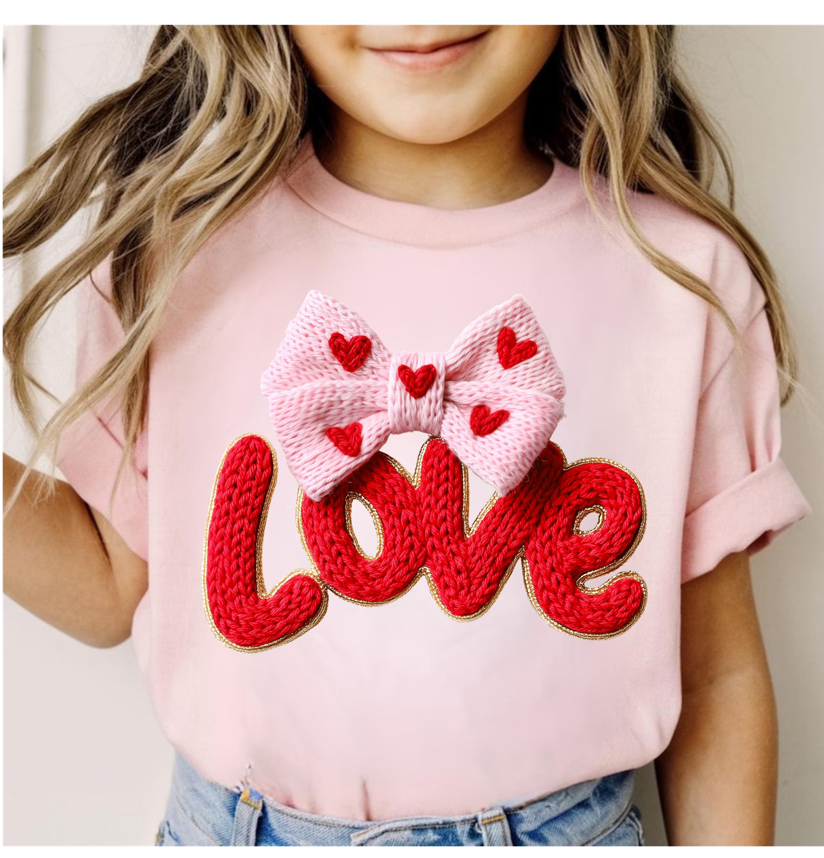 Coquette Kids Valentine Love Shirt, Retro Valentines Day T-shirt Toddler Girl Valentine Outfit Cute Heart Graphic Tee Kids Valentine TShirt