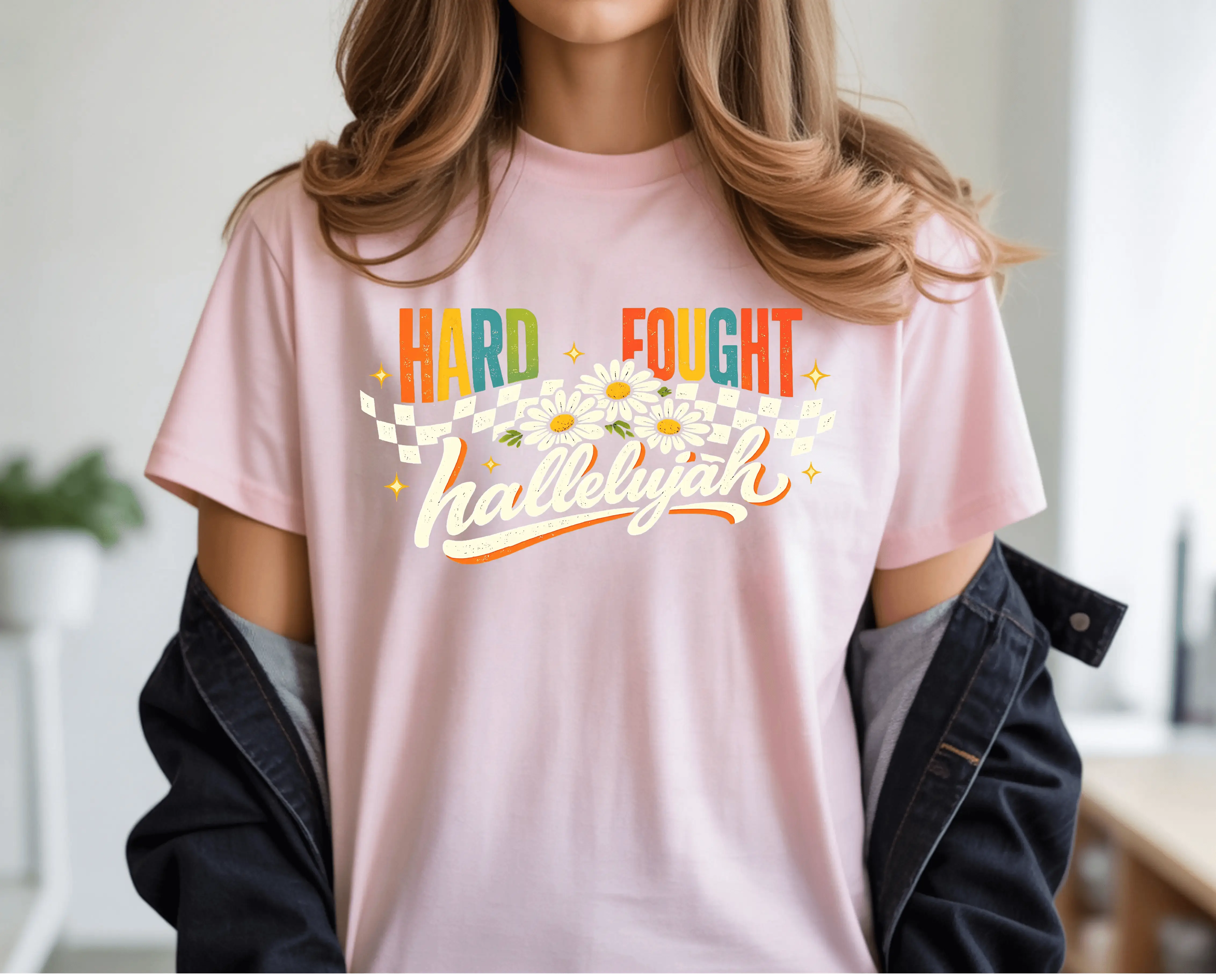 Retro Hard-Fought Hallelujah Faith T Shirt DuoCreationZ