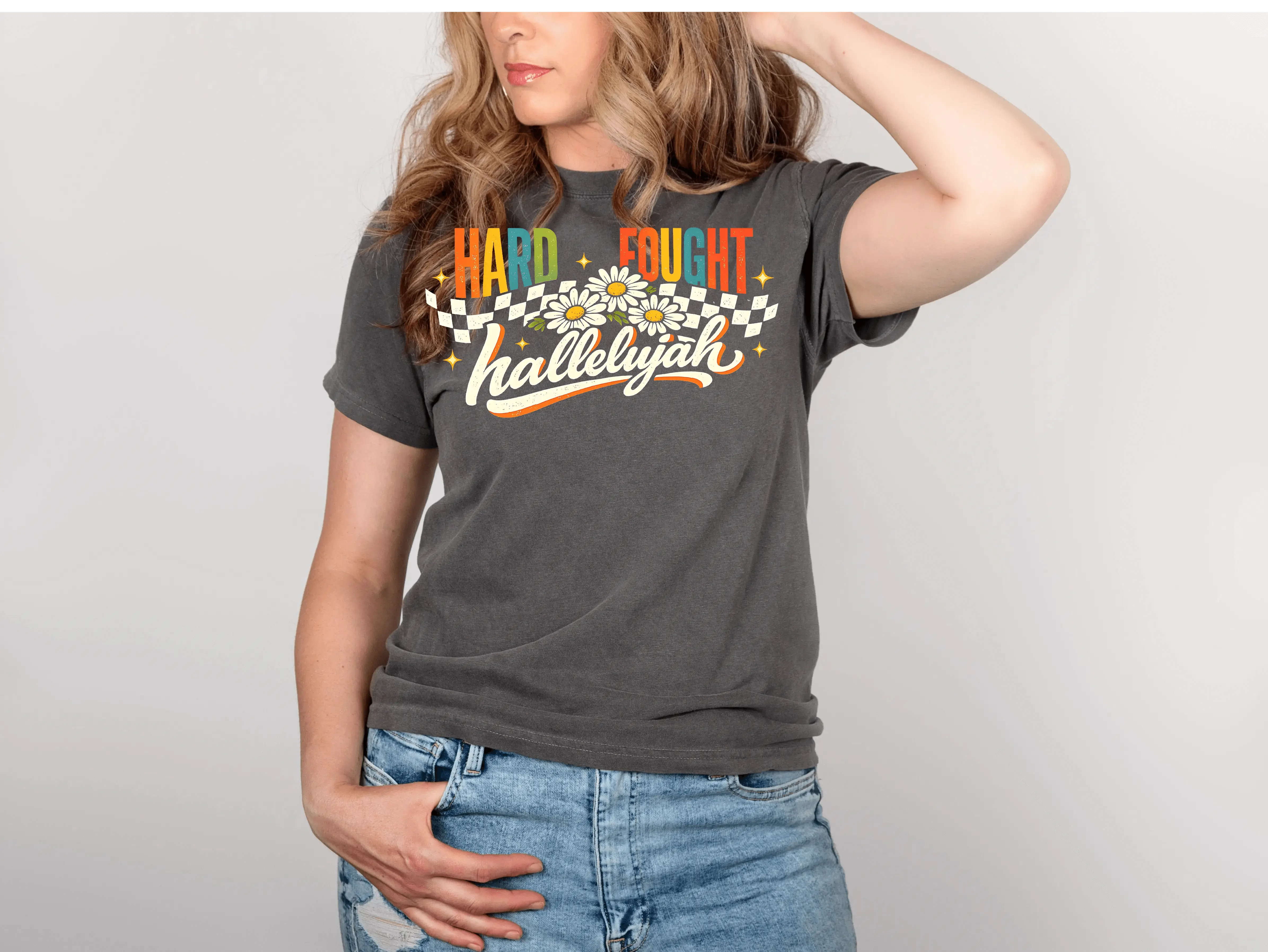 Retro Hard-Fought Hallelujah Faith T Shirt DuoCreationZ