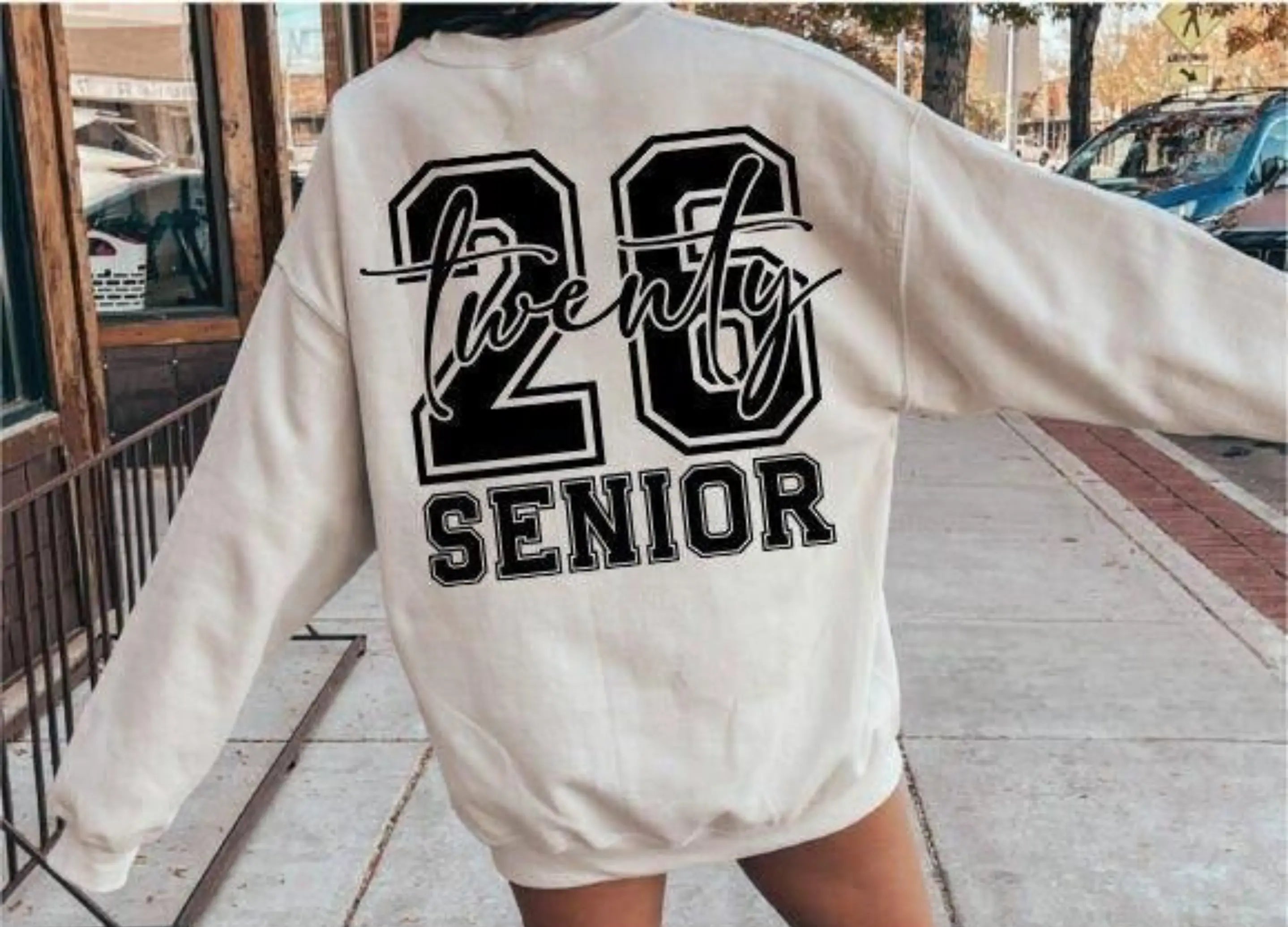 Senior 2026 Graphic Sweatshirt, DuoCreationZ