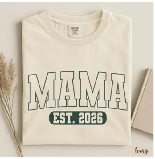 About Mama Est 2026 Graphic Tee Shirt DuoCreationZ