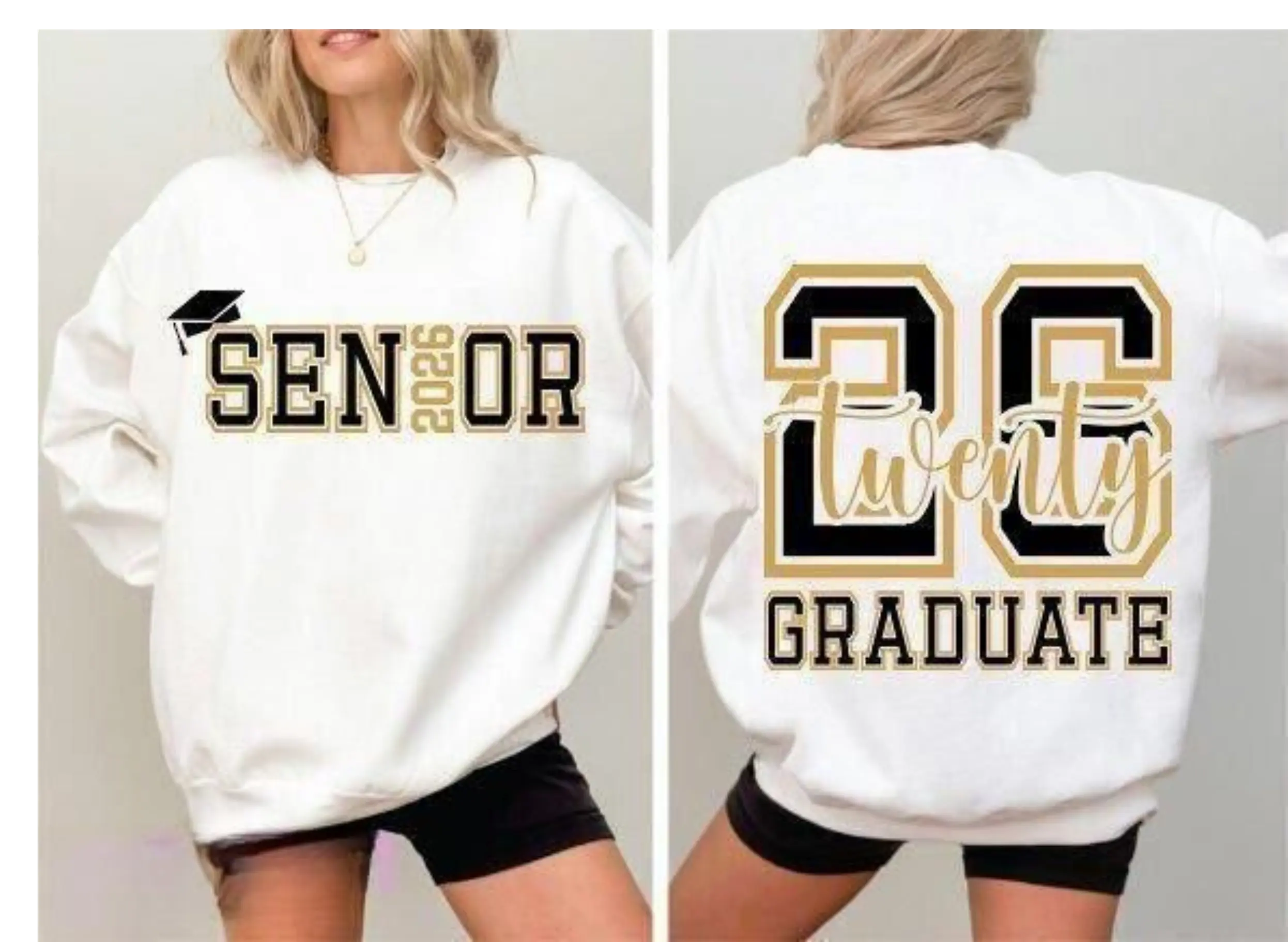 Class of 2026 Black and Gold DuoCreationZ