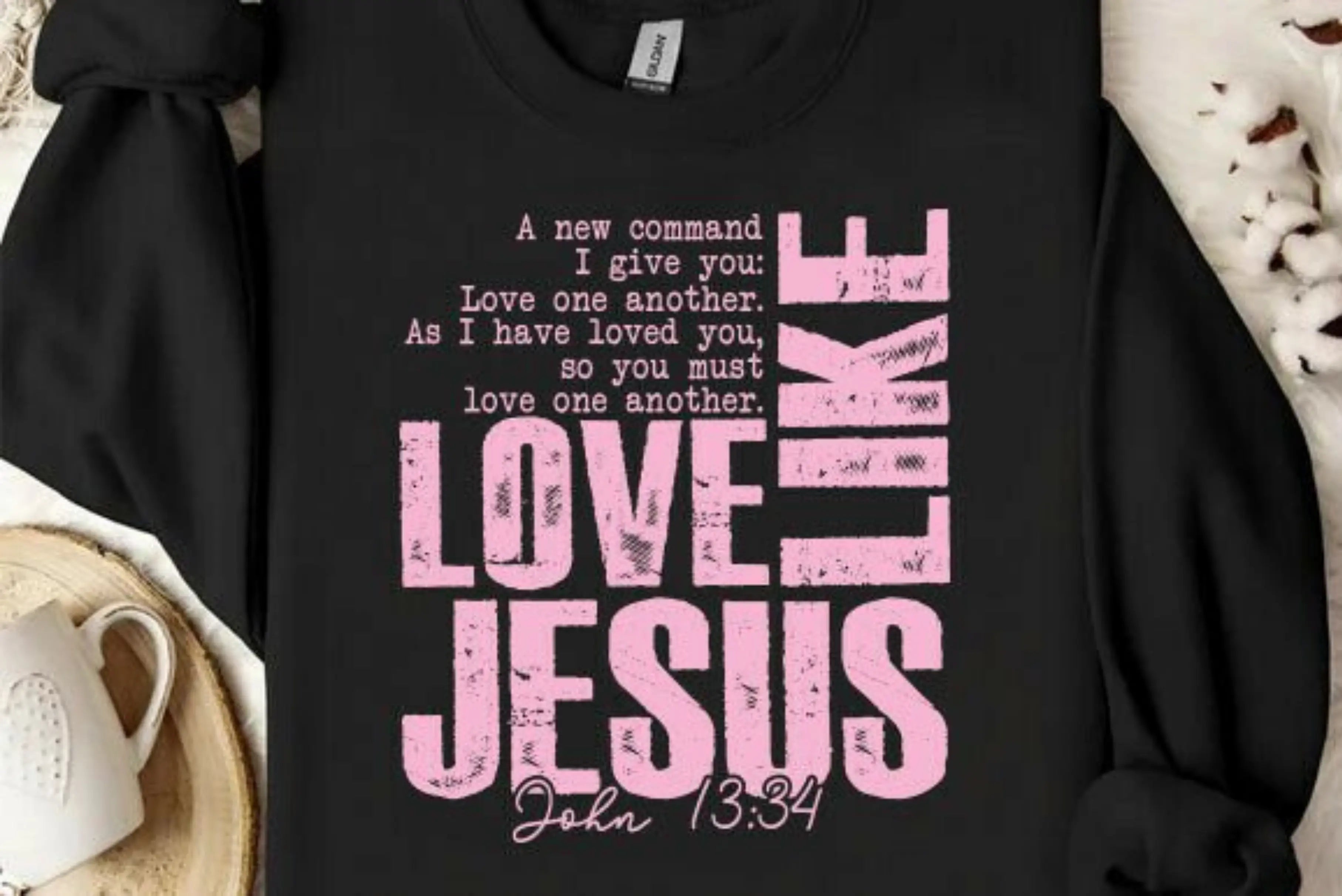 Love Like Jesus Sweatshirt John 13.34 DuoCreationZ