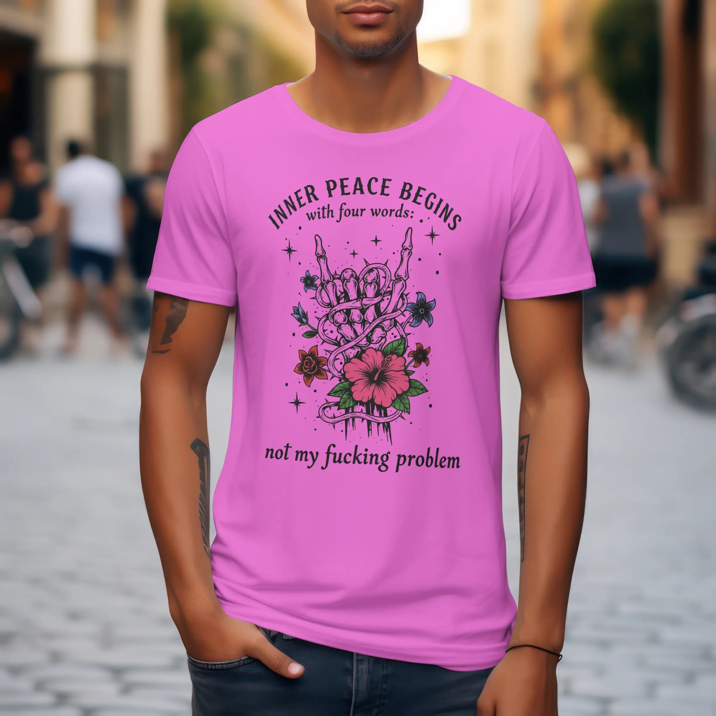 inner peace begins with four words graphic t shirt DuoCreationZ