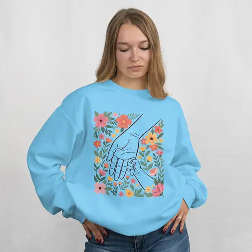 Boho Floral Mom Mother's Day Graphic sweatshirt DuoCreationZ