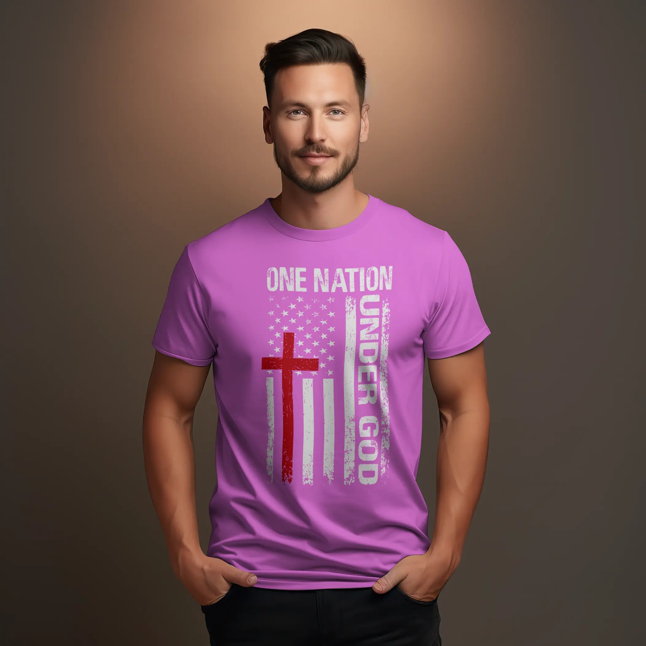 One Nation under God flag graphic tee shirt DuoCreationZ