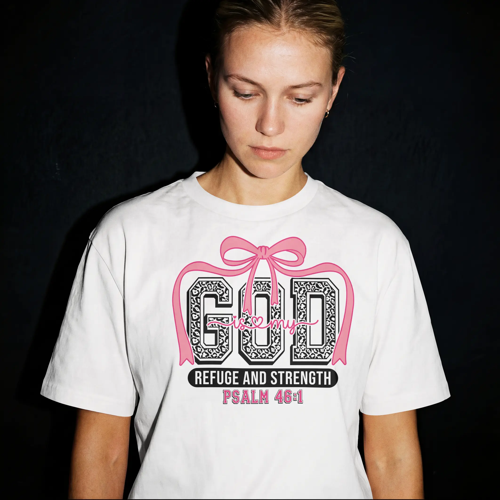 God is my Refuge and Strength Psalm 46:1 Bible Verse T - Shirt DuoCreationZ