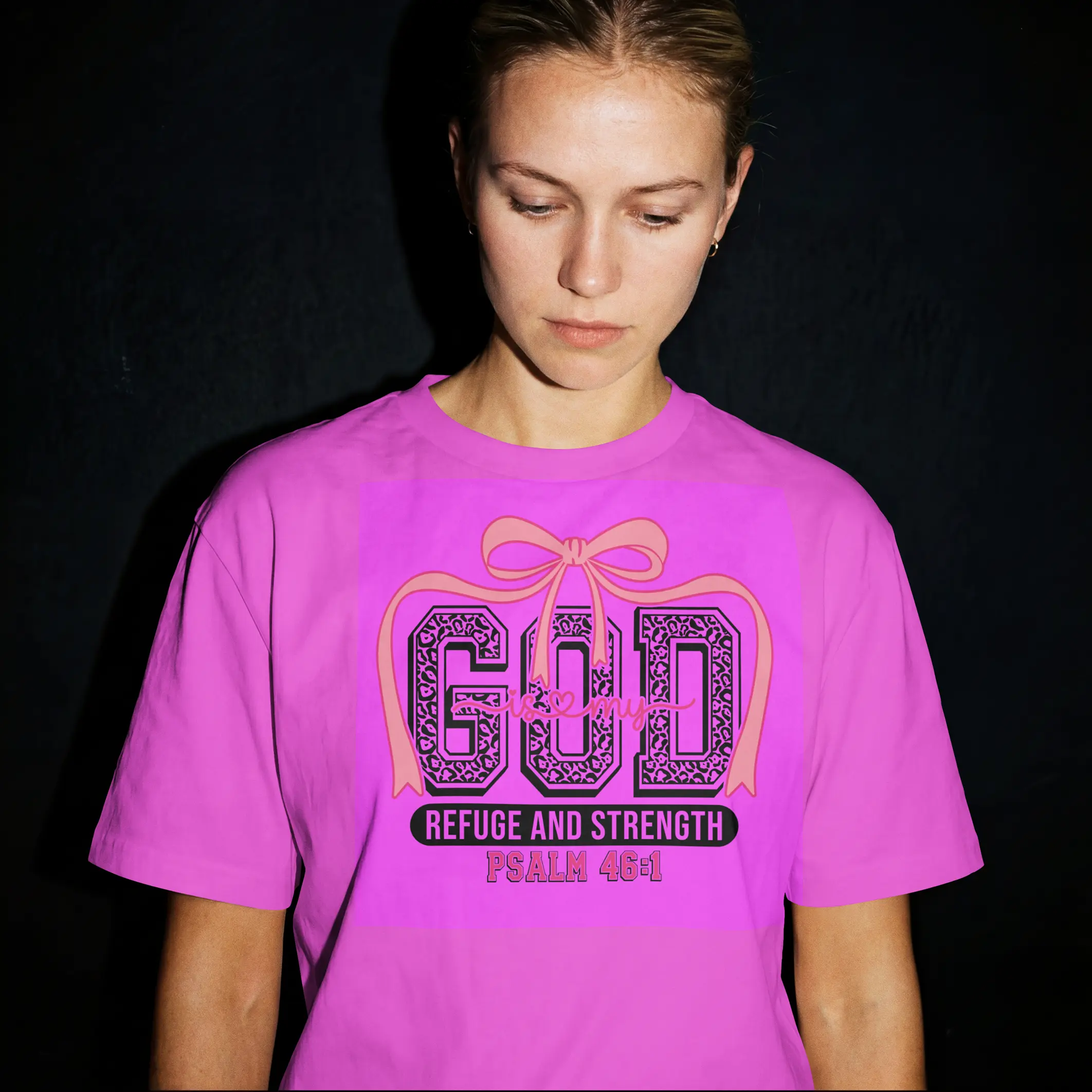 God is my Refuge and Strength Psalm 46:1 Bible Verse T - Shirt DuoCreationZ