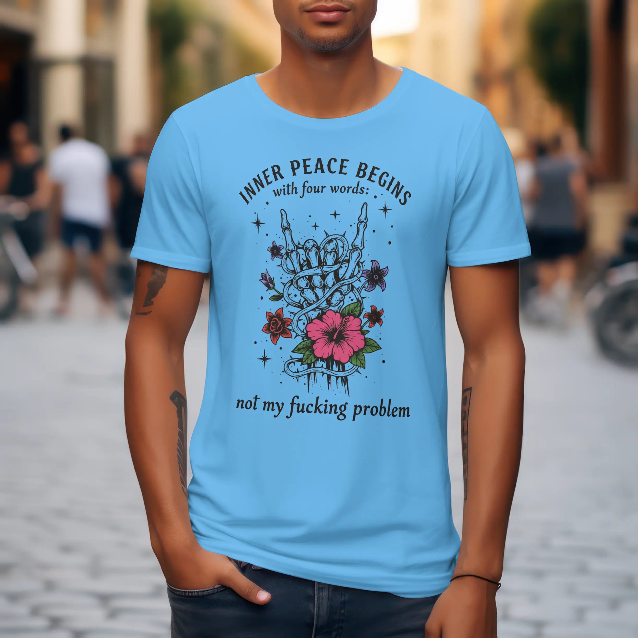 inner peace begins with four words graphic t shirt DuoCreationZ