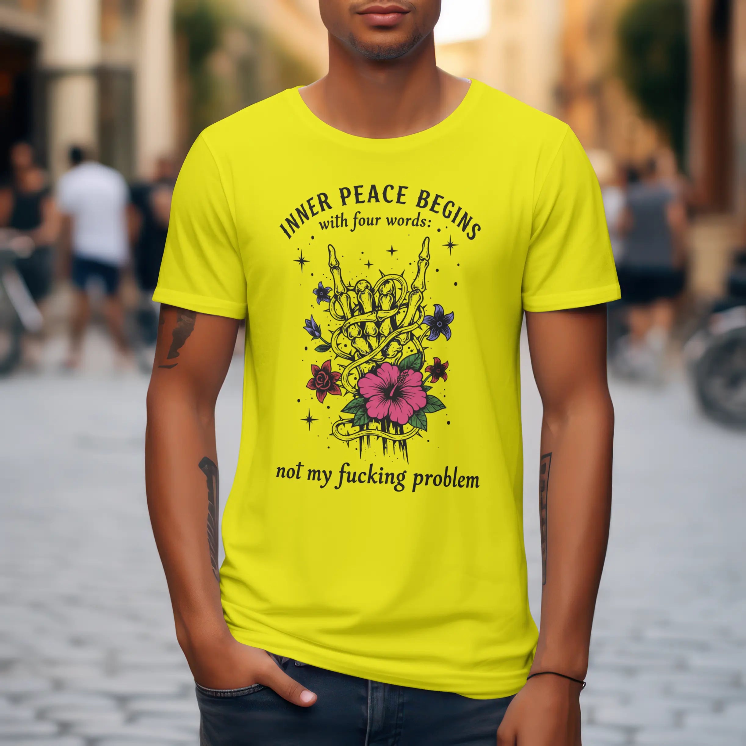 inner peace begins with four words graphic t shirt DuoCreationZ
