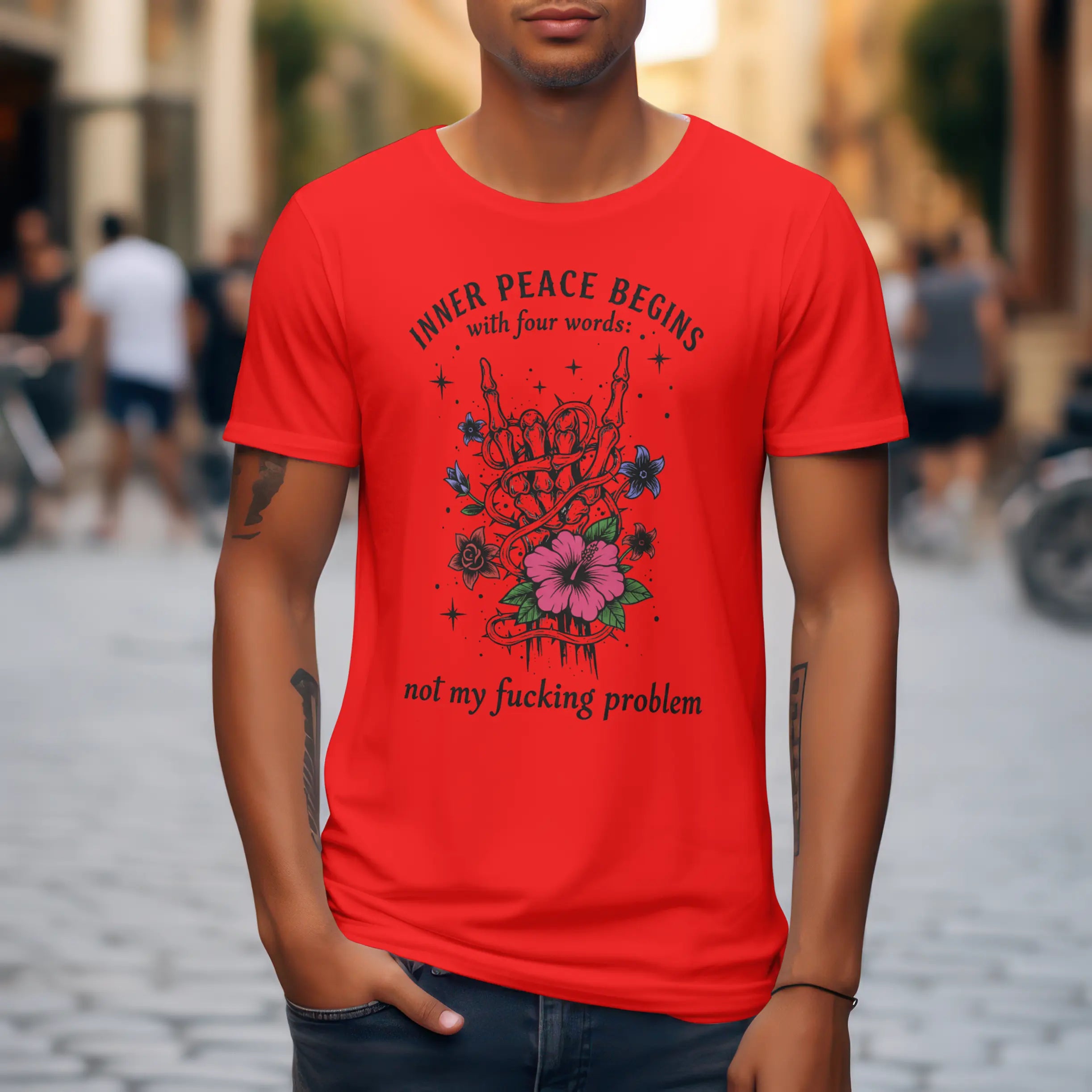 inner peace begins with four words graphic t shirt DuoCreationZ