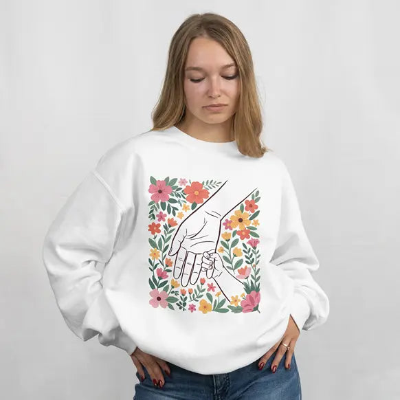 Boho Floral Mom Mother's Day Graphic sweatshirt DuoCreationZ