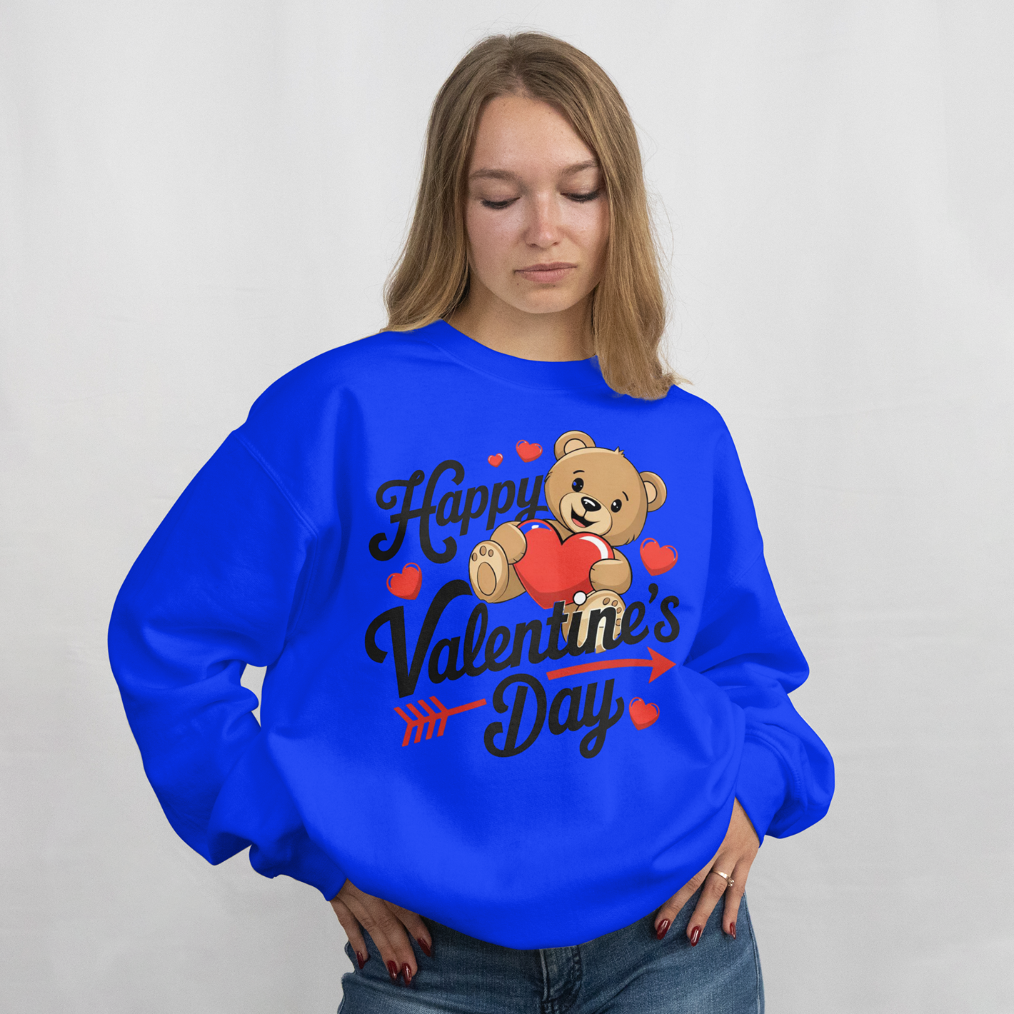 Happy Valentine's day shirts women cute valentine Sweatshirt