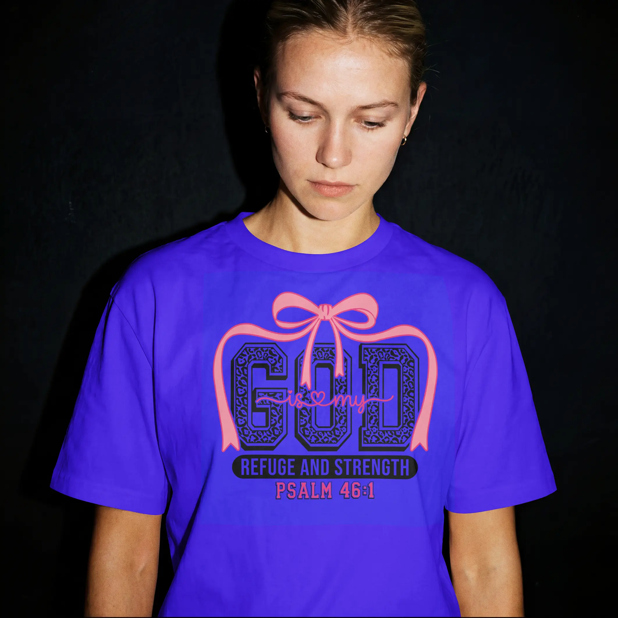 God is my Refuge and Strength Psalm 46:1 Bible Verse T - Shirt DuoCreationZ