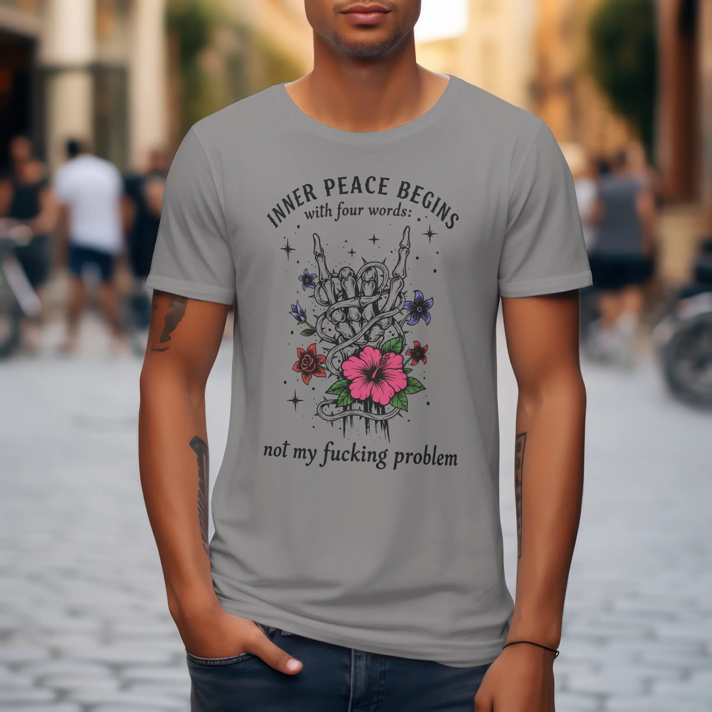 inner peace begins with four words graphic t shirt DuoCreationZ