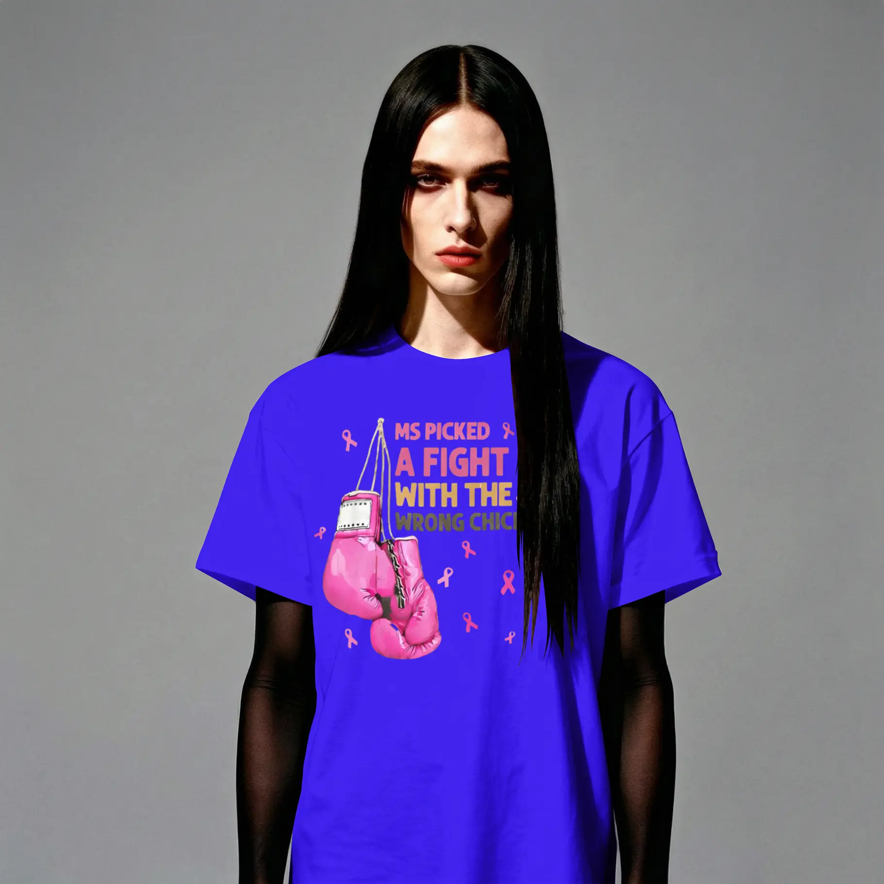 MS Warrior MS Picked A Fight Multiple Sclerosis Awareness T-Shirt DuoCreationZ