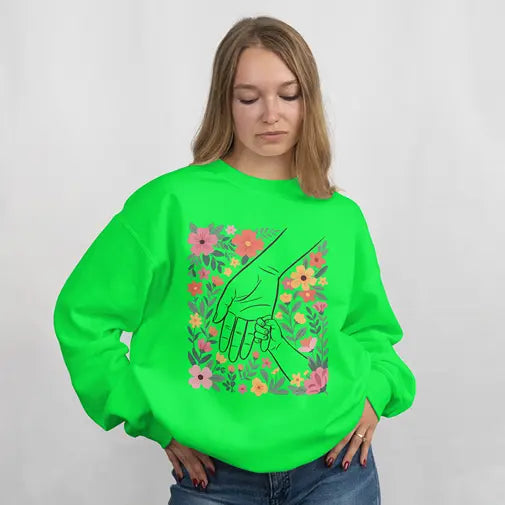 Boho Floral Mom Mother's Day Graphic sweatshirt DuoCreationZ